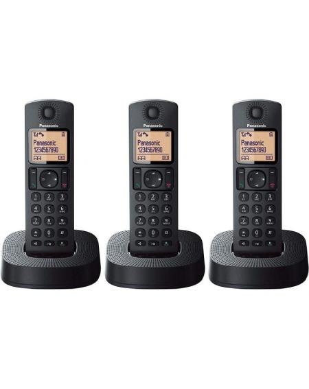 Teléfono Inalámbrico Panasonic KX-TGC313SP/ Pack TRÍO/ Negro