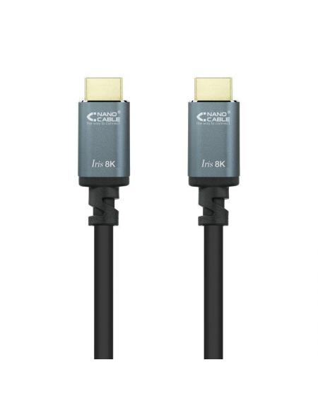 Cable HDMI 2.1 8K Nanocable 10.15.8000/ HDMI Macho - HDMI Macho/ 0.5m/ Negro - Imagen 1