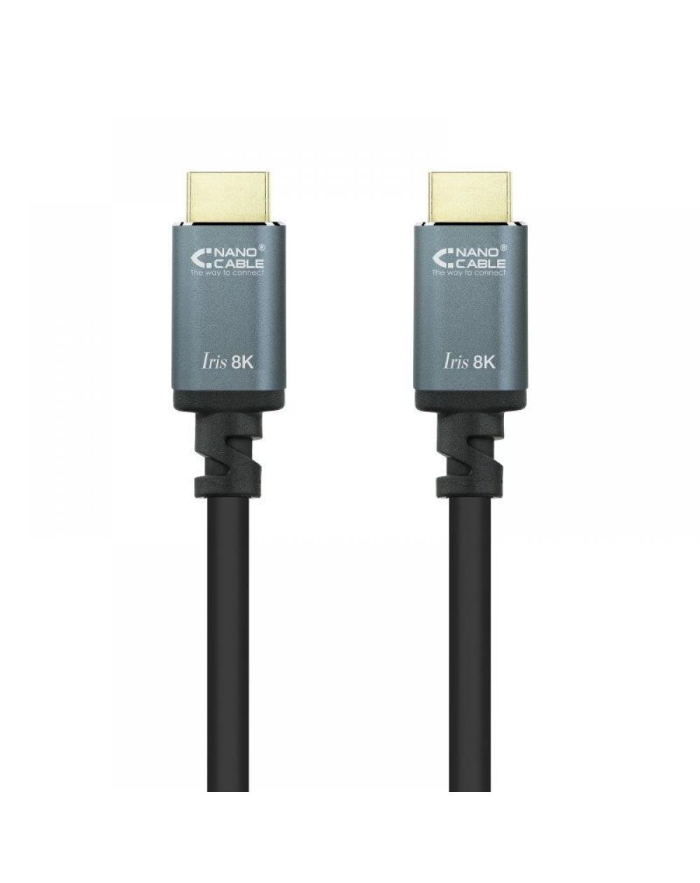 Cable HDMI 2.1 8K Nanocable 10.15.8001-L150/ HDMI Macho - HDMI Macho/ 1.5m/ Negro - Imagen 1