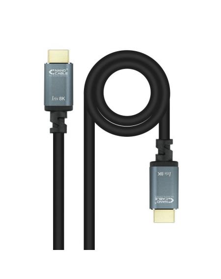 Cable HDMI 2.1 8K Nanocable 10.15.8001-L150/ HDMI Macho - HDMI Macho/ 1.5m/ Negro - Imagen 2