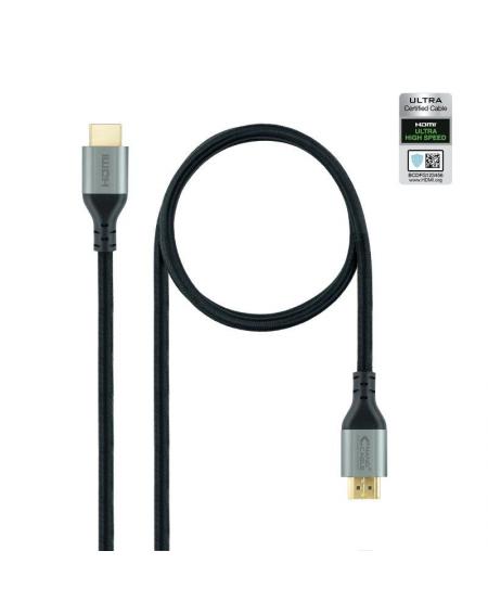 Cable HDMI 2.1 8K Nanocable 10.15.8101/ HDMI Macho - HDMI Macho/ 1m/ Certificado/ Negro - Imagen 2