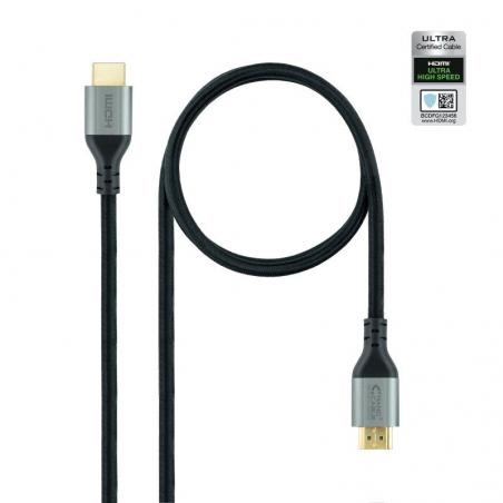 Cable HDMI 2.1 8K Nanocable 10.15.8101-L150/ HDMI Macho - HDMI Macho/ 1.5m/ Certificado/ Negro - Imagen 2