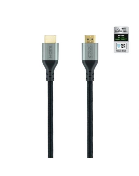 Cable HDMI 2.1 8K Nanocable 10.15.8102/ HDMI Macho - HDMI Macho/ 2m/ Certificado/ Negro - Imagen 1