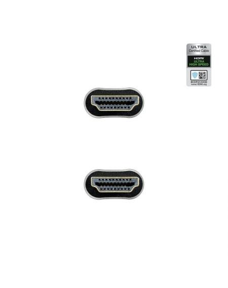 Cable HDMI 2.1 8K Nanocable 10.15.8102/ HDMI Macho - HDMI Macho/ 2m/ Certificado/ Negro - Imagen 3