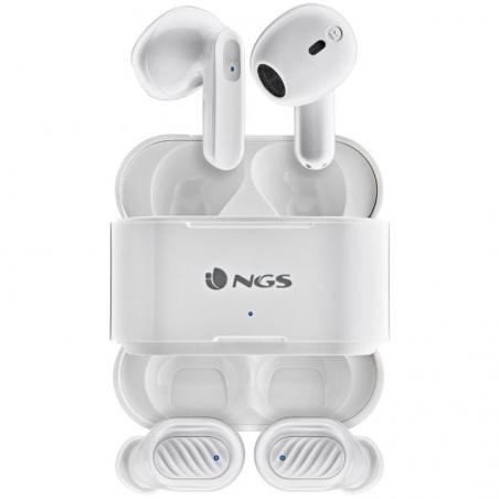 Auriculares Bluetooth NGS Ártica Duo con estuche de carga/ Autonomía 5h/ Blancos