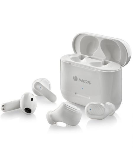 Auriculares Bluetooth NGS Ártica Duo con estuche de carga/ Autonomía 5h/ Blancos