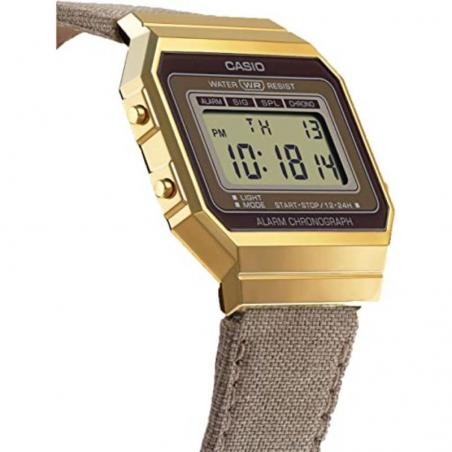 Reloj Digital Casio Vintage Iconic A700WEGL-5AEF/ 37mm/ Dorado y Marrón