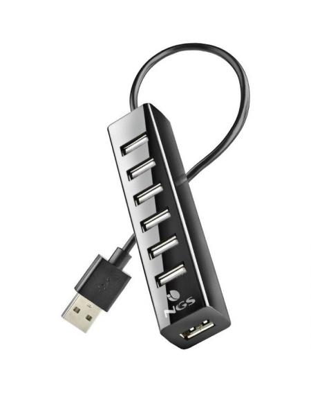Hub USB 2.0 con Alimentación Externa NGS IHUB7 Tiny/ 7 Puertos USB 2.0