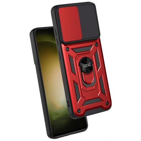 Carcasa COOL para Samsung S918 Galaxy S23 Ultra Hard Ring Rojo