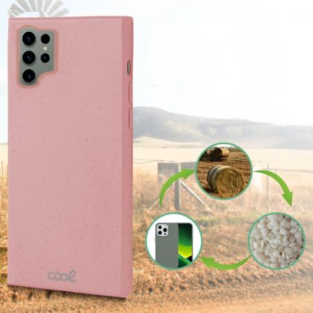 Carcasa COOL para Samsung Samsung S918 Galaxy S23 Ultra Eco Biodegradable Rosa