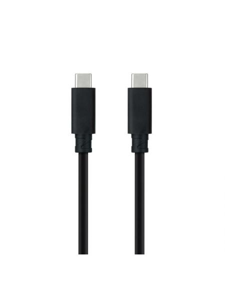 Cable USB 3.1 Nanocable 10.01.4100/ USB Tipo-C Macho - USB Tipo-C Macho/ 0.5m/ Negro