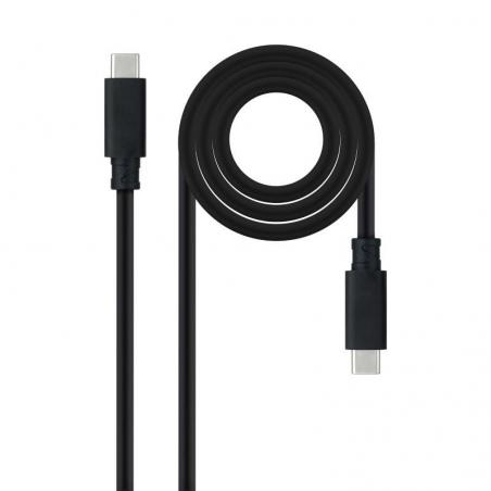 Cable USB 3.1 Nanocable 10.01.4101-L150/ USB Tipo-C Macho - USB Tipo-C Macho/ 1.5m/ Negro