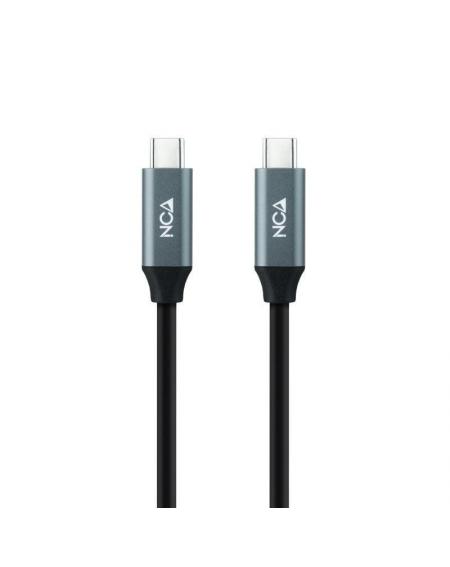 Cable USB 3.2 Nanocable 10.01.4301/ USB Tipo-C Macho - USB Tipo-C Macho/ 1m/ Gris y Negro