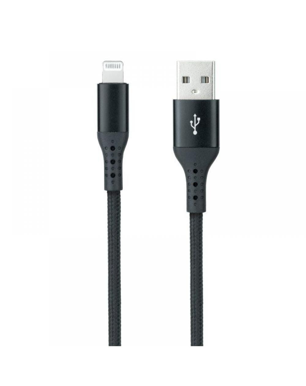 Cable USB 2.0 Lightning Nanocable 10.10.0401-COBK/ USB Macho - Lightning Macho/ 1m/ Negro