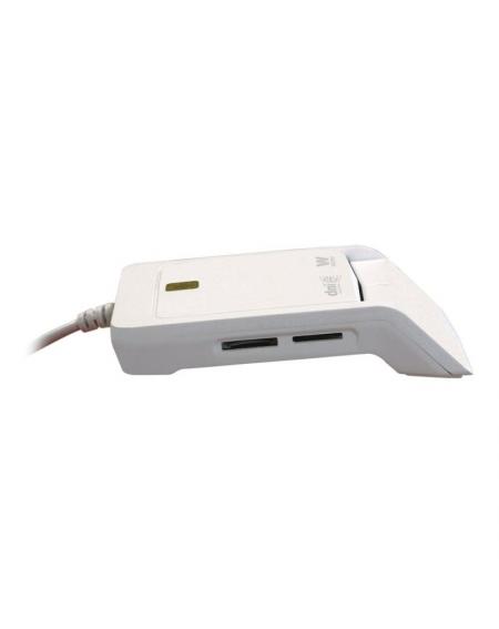 Lector de DNI y Tarjetas Woxter PE26-147/ Blanco/ USB 2.0