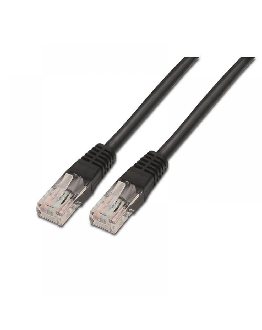 Cable de Red RJ45 UTP Aisens A133-0203 Cat.5e/ 1m/ Negro - Imagen 1