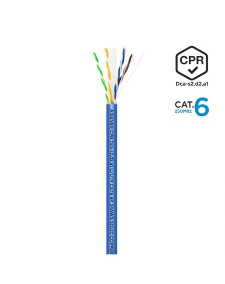 Bobina de Cable RJ45 UTP AWG24 LSZH CPR Dca Aisens A135-0662 Cat.6/ 100m/ Azul