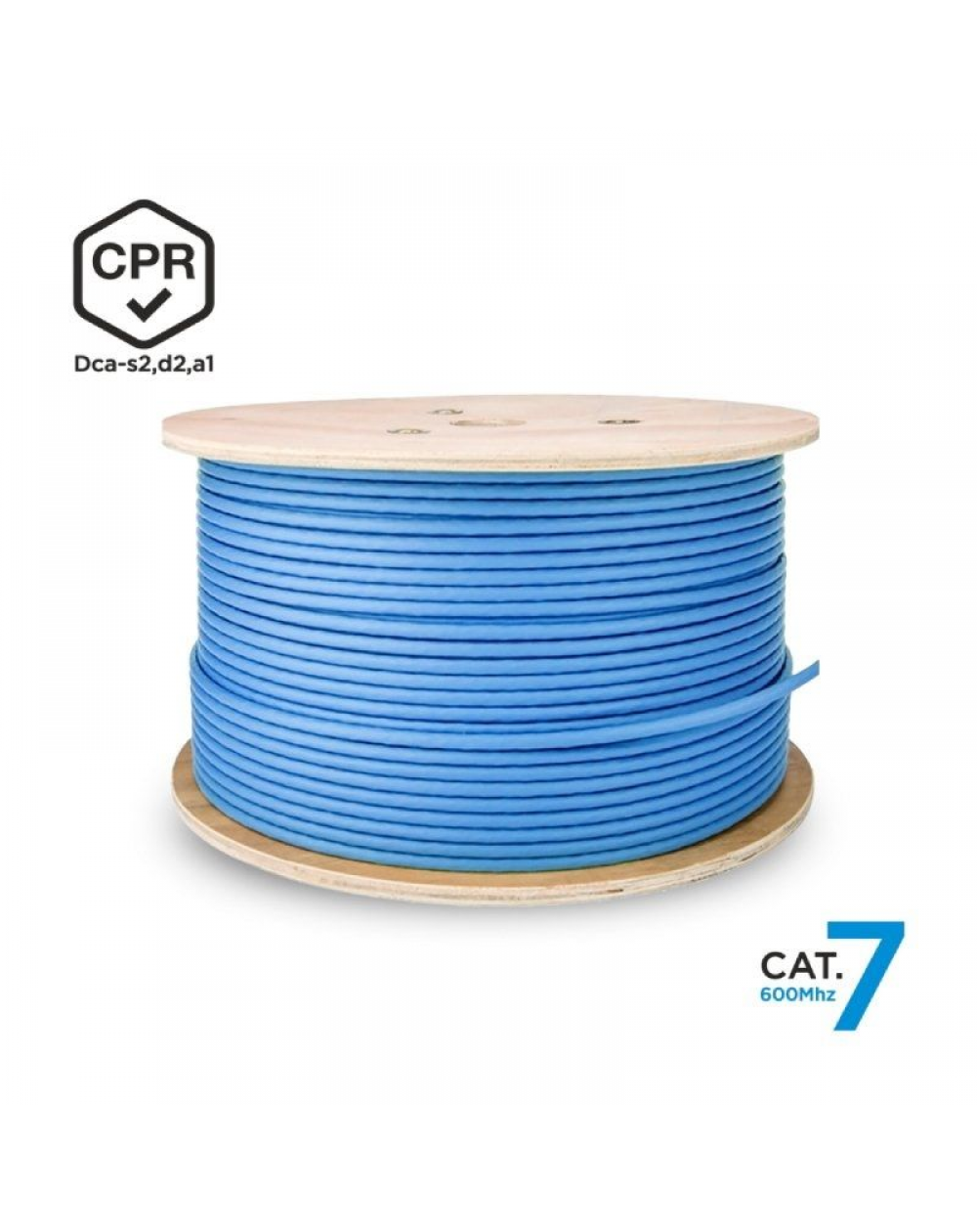 Bobina de Cable RJ45 SFTP AWG23 LSZH CPR Dca Aisens A146-0666 Cat.7/ 500m/ Azul