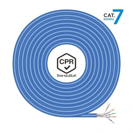 Bobina de Cable RJ45 SFTP AWG23 LSZH CPR Dca Aisens A146-0666 Cat.7/ 500m/ Azul