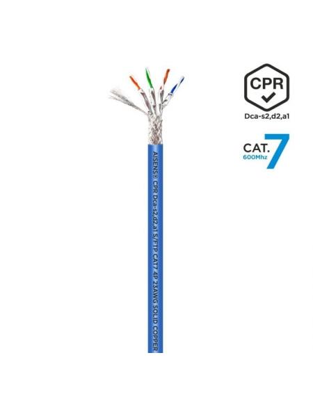 Bobina de Cable RJ45 SFTP AWG23 LSZH CPR Dca Aisens A146-0666 Cat.7/ 500m/ Azul