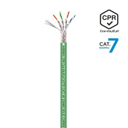 Bobina de Cable RJ45 SFTP AWG23 LSZH CPR Cca Aisens A146-0667 Cat.7/ 305m/ Verde