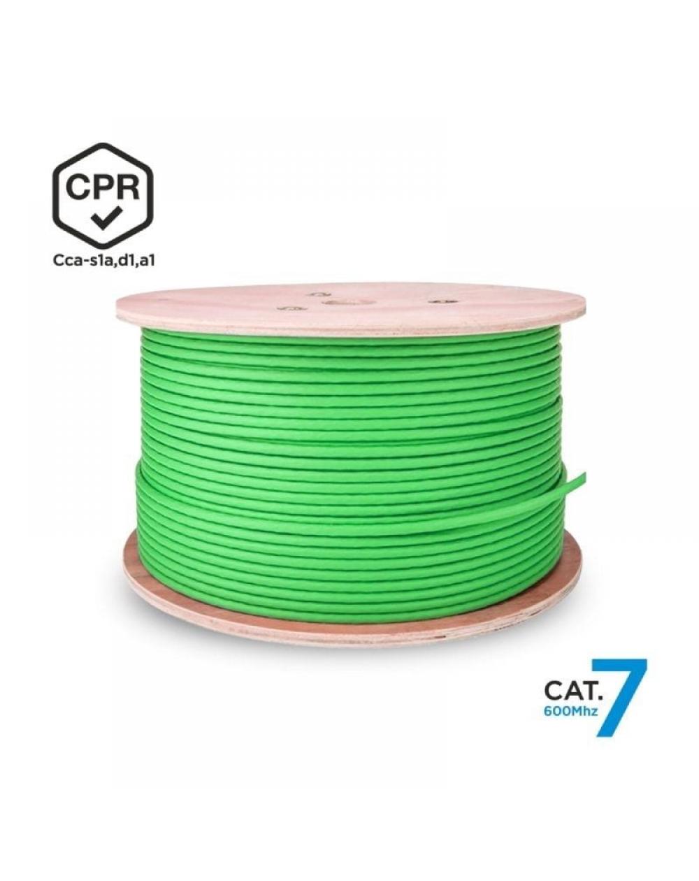 Bobina de Cable RJ45 SFTP AWG23 LSZH CPR Cca Aisens A146-0668 Cat.7/ 500m/ Verde