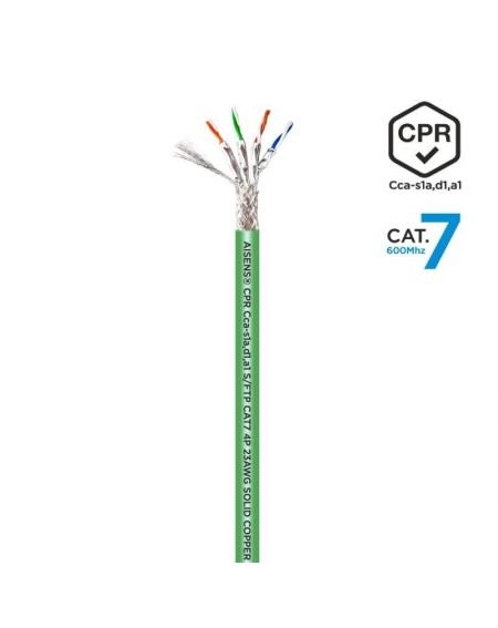 Bobina de Cable RJ45 SFTP AWG23 LSZH CPR Cca Aisens A146-0668 Cat.7/ 500m/ Verde