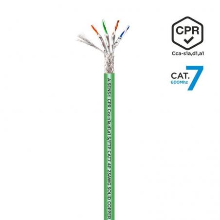 Bobina de Cable RJ45 SFTP AWG23 LSZH CPR Cca Aisens A146-0668 Cat.7/ 500m/ Verde