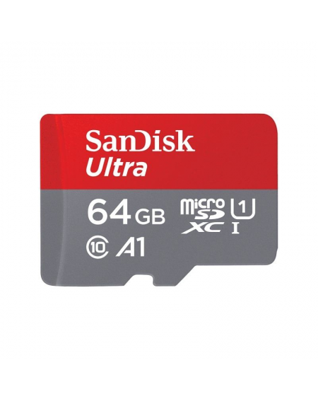 Tarjeta de Memoria SanDisk Ultra 64GB microSD XC con Adaptador/ Clase 10/ 140MBs