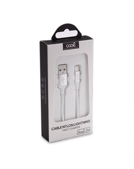 Cable USB COOL Nylon Universal Lightning para iPhone / iPad (1.2 metros)