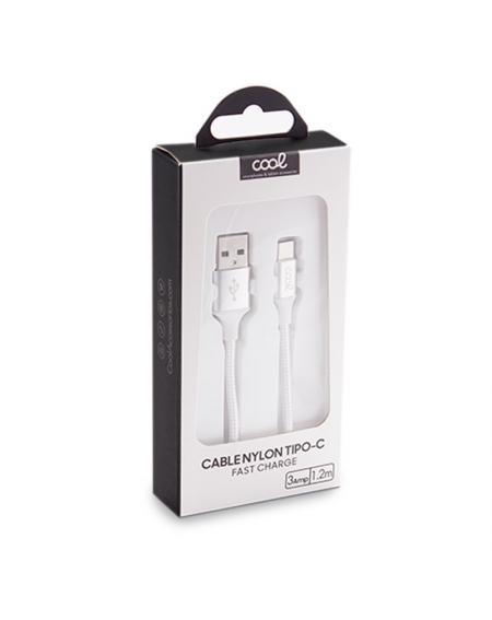 Cable USB COOL Nylon Universal Tipo C (1.2 metros)