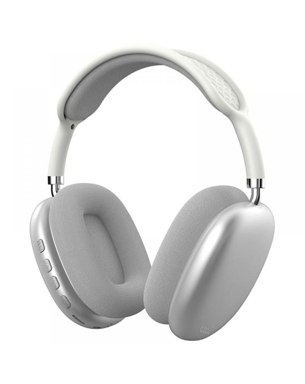 Auriculares Stereo Bluetooth Cascos COOL Active Max Blanco-Plata