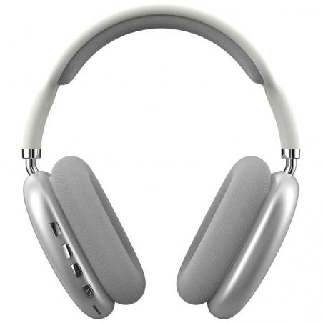 Auriculares Stereo Bluetooth Cascos COOL Active Max Blanco-Plata