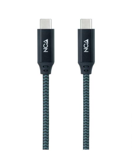 Cable USB 3.2 Nanocable 10.01.4301-L150-COMB/ USB Tipo-C Macho - USB Tipo-C Macho/ 1.5m/ Gris y Negro