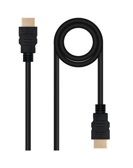 Cable HDMI 2.0 4K Nanocable 10.15.3800/ HDMI Macho - HDMI Macho/ 50cm/ Negro