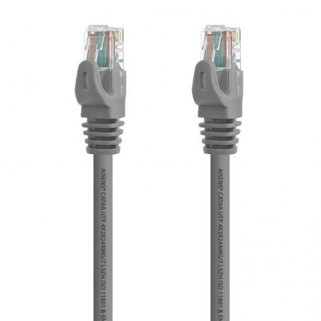 Cable de Red RJ45 UTP Aisens A145-0326 Cat.6A/ 1m/ Gris - Imagen 1