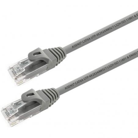 Cable de Red RJ45 UTP Aisens A145-0326 Cat.6A/ 1m/ Gris - Imagen 2