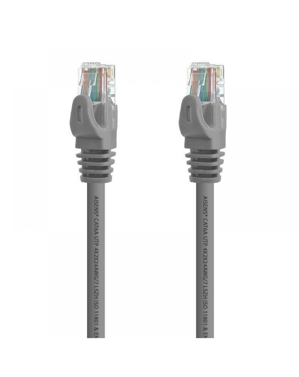 Cable de Red RJ45 UTP Aisens A145.0327 Cat.6A/ 2m/ Gris - Imagen 1