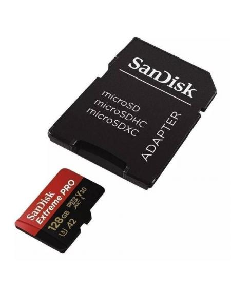 Tarjeta de Memoria SanDisk Extreme Pro 128GB microSD XC UHS-I con Adaptador/ Clase 10/ 200MBs