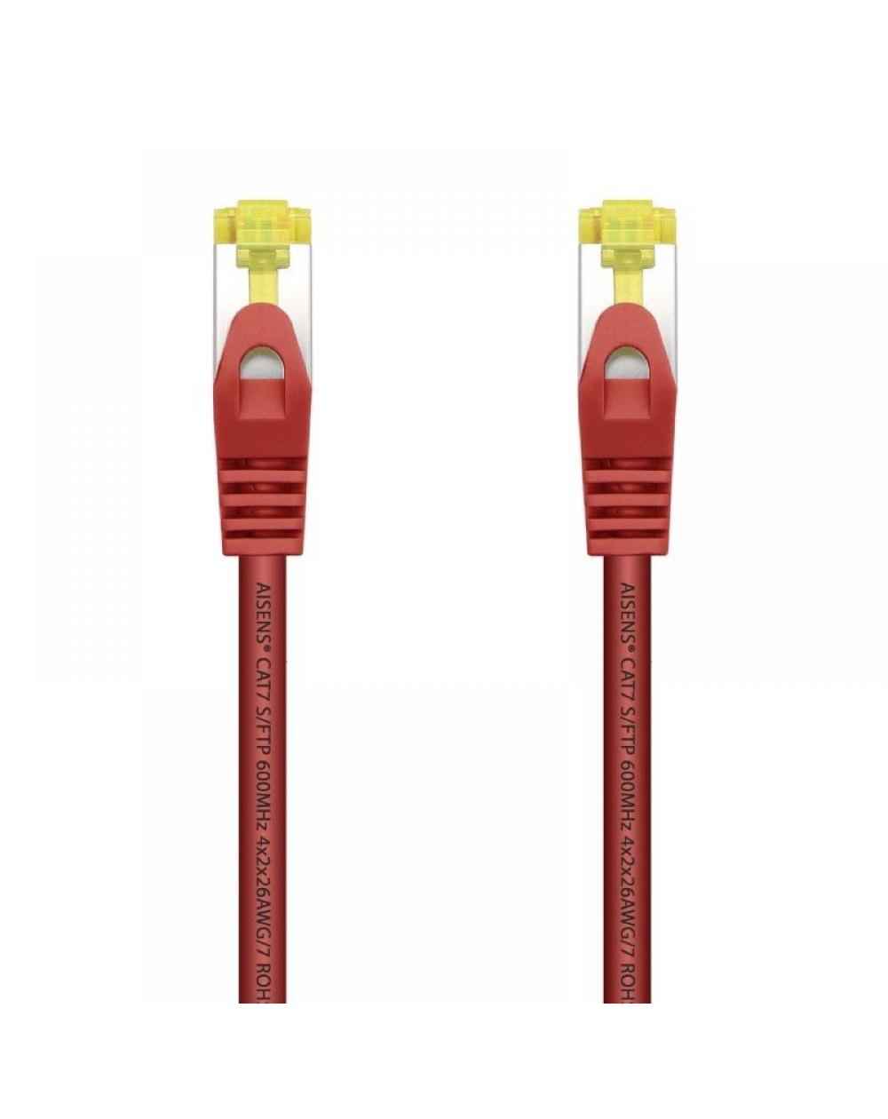 Cable de Red RJ45 SFTP Aisens A146-0468 Cat.7/ 25cm/ Rojo - Imagen 1