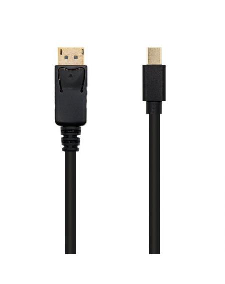 Cable Mini Displayport Nanocable 10.15.2402/ Mini Displayport Macho - Displayport Macho/ 2m/ Negro