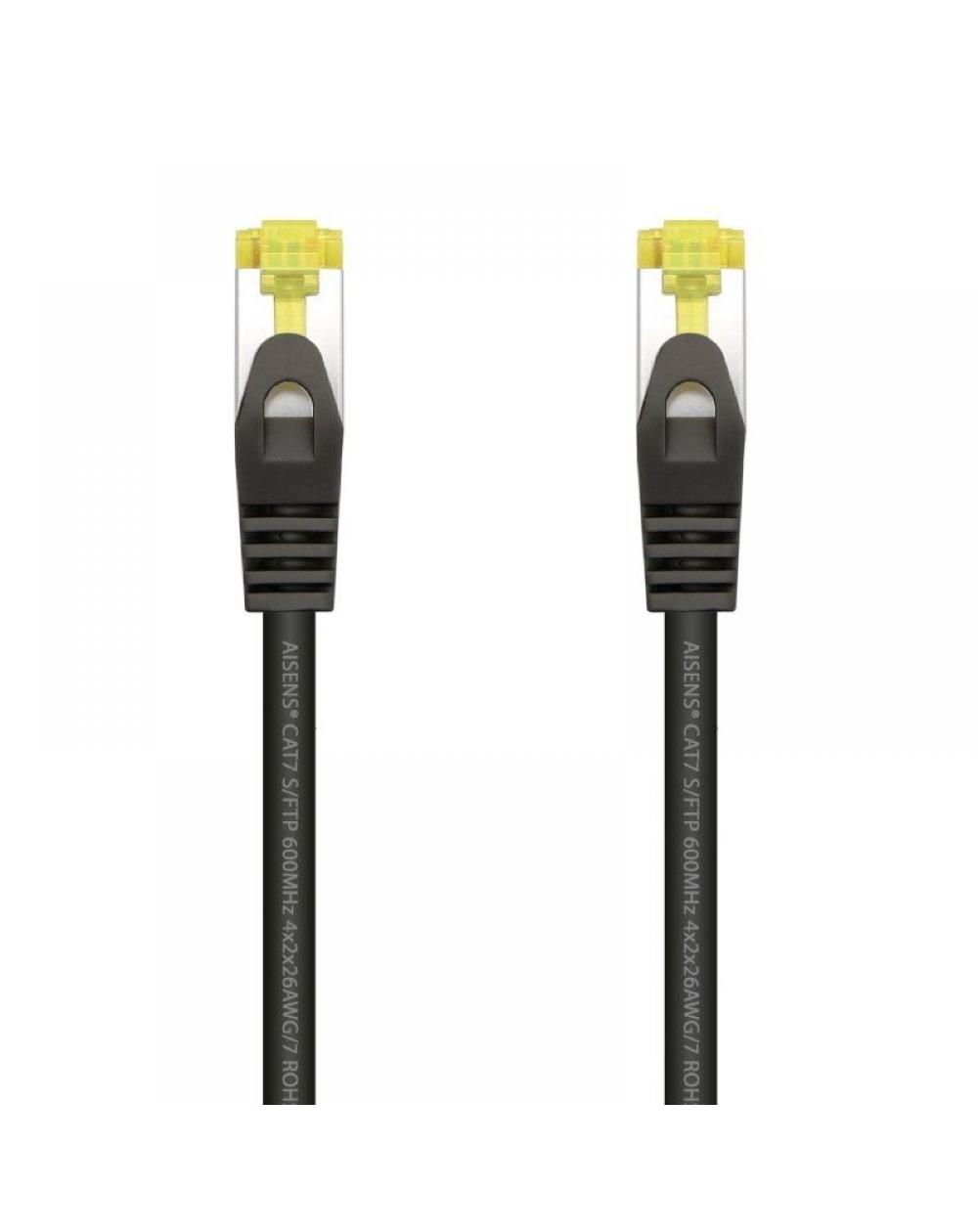 Cable de Red RJ45 SFTP Aisens A146-0485 Cat.7/ 50cm/ Negro - Imagen 1