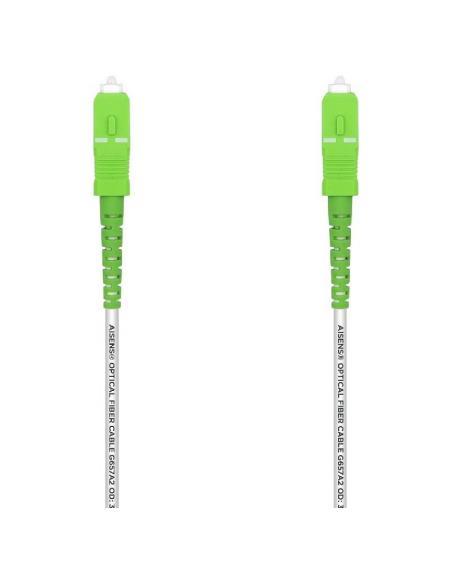 Cable de Fibra Óptica G657A2 3.0 Aisens A152-0500/ LSZH/ 20m/ Blanco - Imagen 1