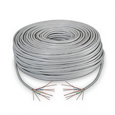 Bobina de Cable RJ45 UTP Nanocable 10.20.0304-FLEX Cat.5e/ 305m/ Gris - Imagen 1