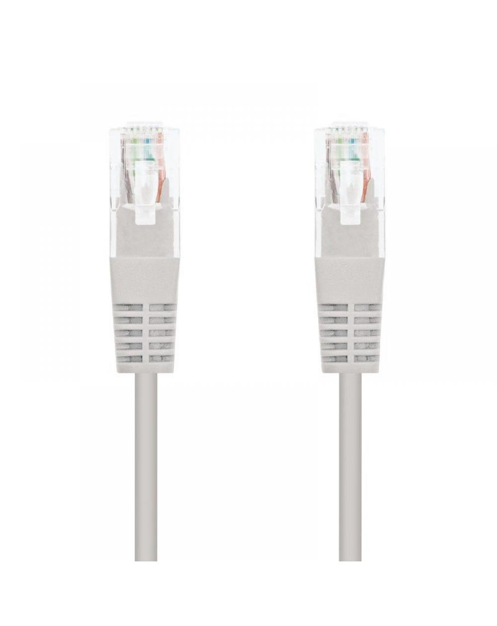 Cable de Red RJ45 UTP Nanocable 10.20.0100 Cat.5e/ 50cm/ Gris - Imagen 1