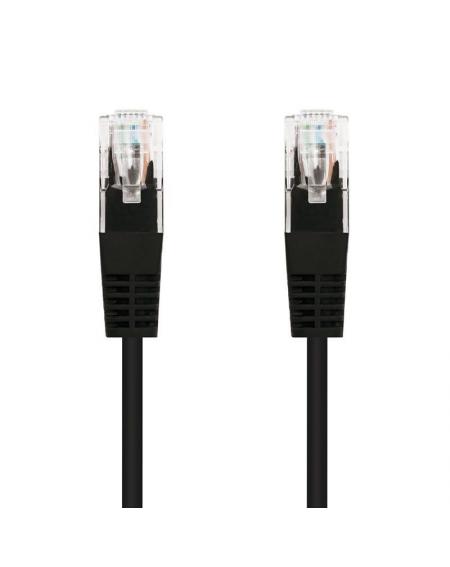 Cable de Red RJ45 UTP Nanocable 10.20.0100-BK Cat.5e/ 50cm/ Negro - Imagen 1