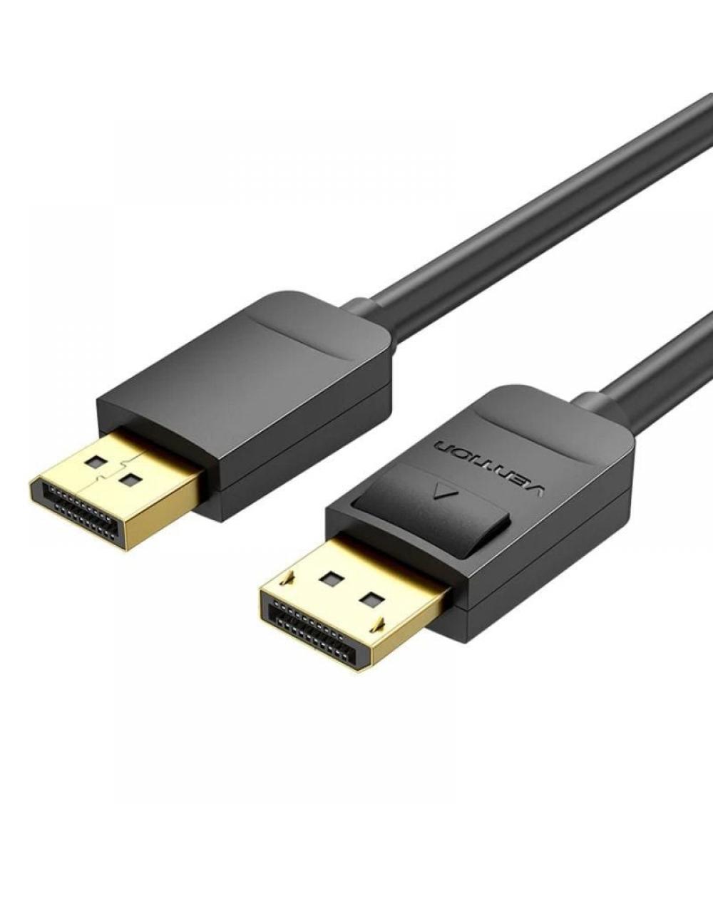 Cable Displayport 1.2 4K Vention HACBG/ Displayport Macho - Displayport Macho/ 1.5m/ Negro