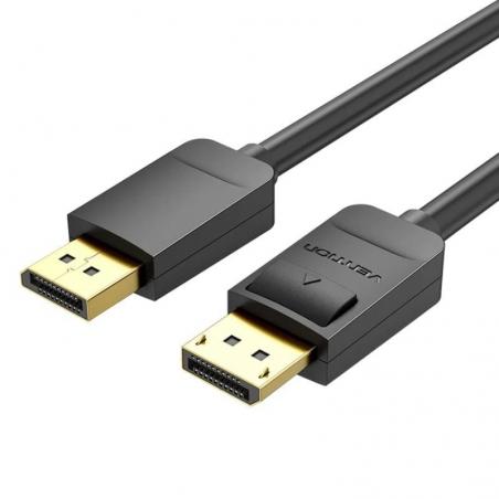 Cable Displayport 1.2 4K Vention HACBG/ Displayport Macho - Displayport Macho/ 1.5m/ Negro