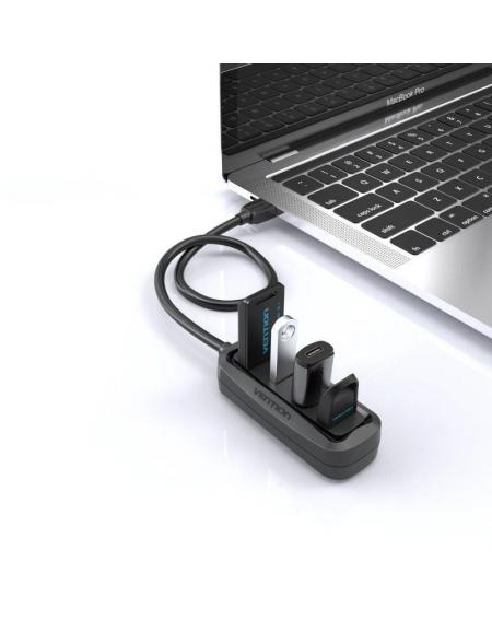 Hub USB Vention VAS-J43-B015/ 4xUSB/ 15cm