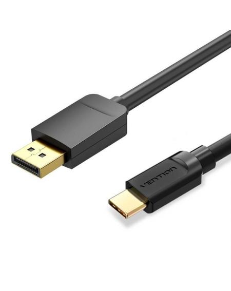 Cable Conversor Vention CGYBH/ USB Tipo-C Macho - Displayport Macho/ 1m/ Negro